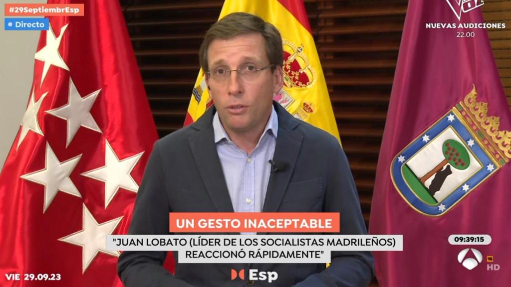 Martínez-Almeida, en  Espejo Público (Antena 3).