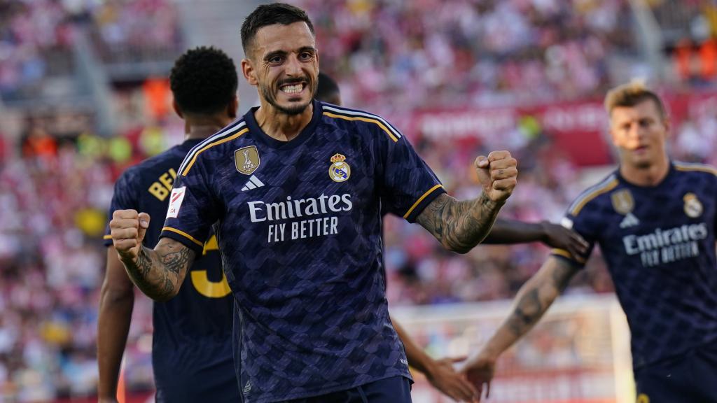 Joselu celebra el 0-1