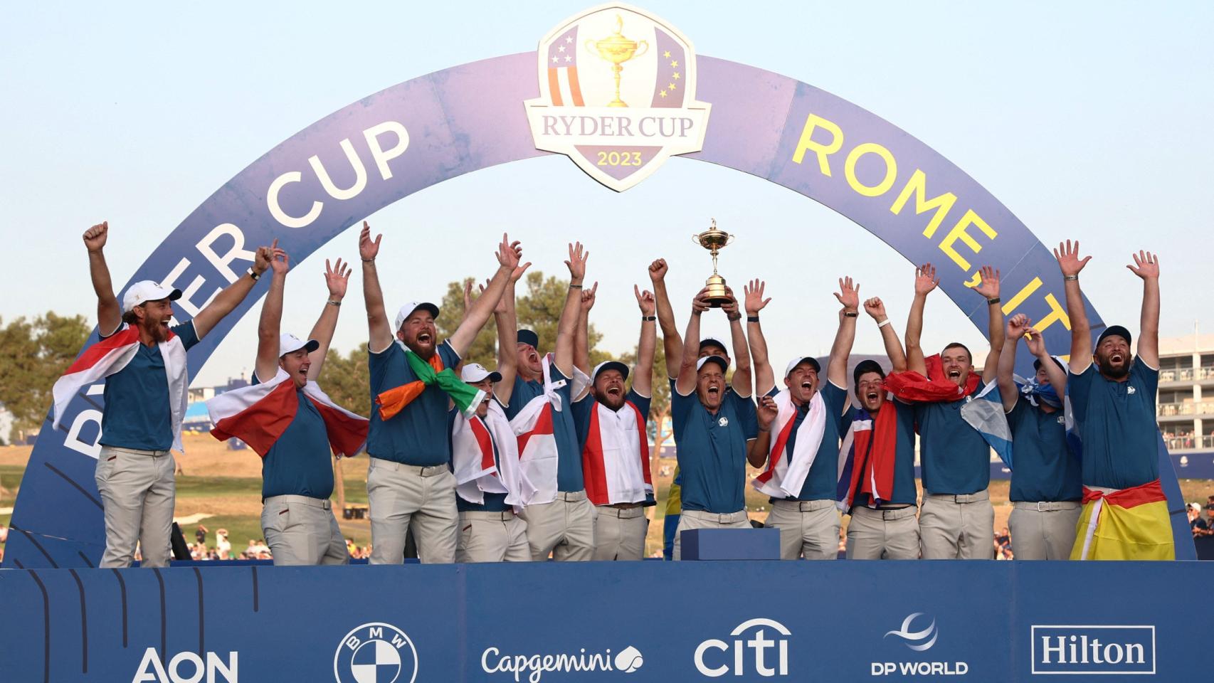 Europa alza el título que le acredita como ganadora de la Ryder Cup.