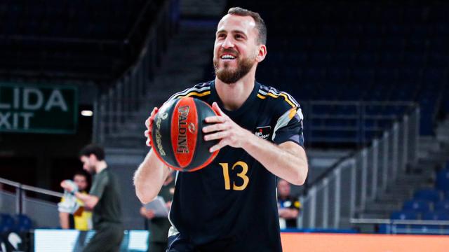 Sergio Rodríguez, en el calentamiento.