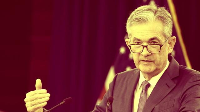 Imagen de archivo del presidente de la Fed, Jerome Powell, durante una rueda de prensa.