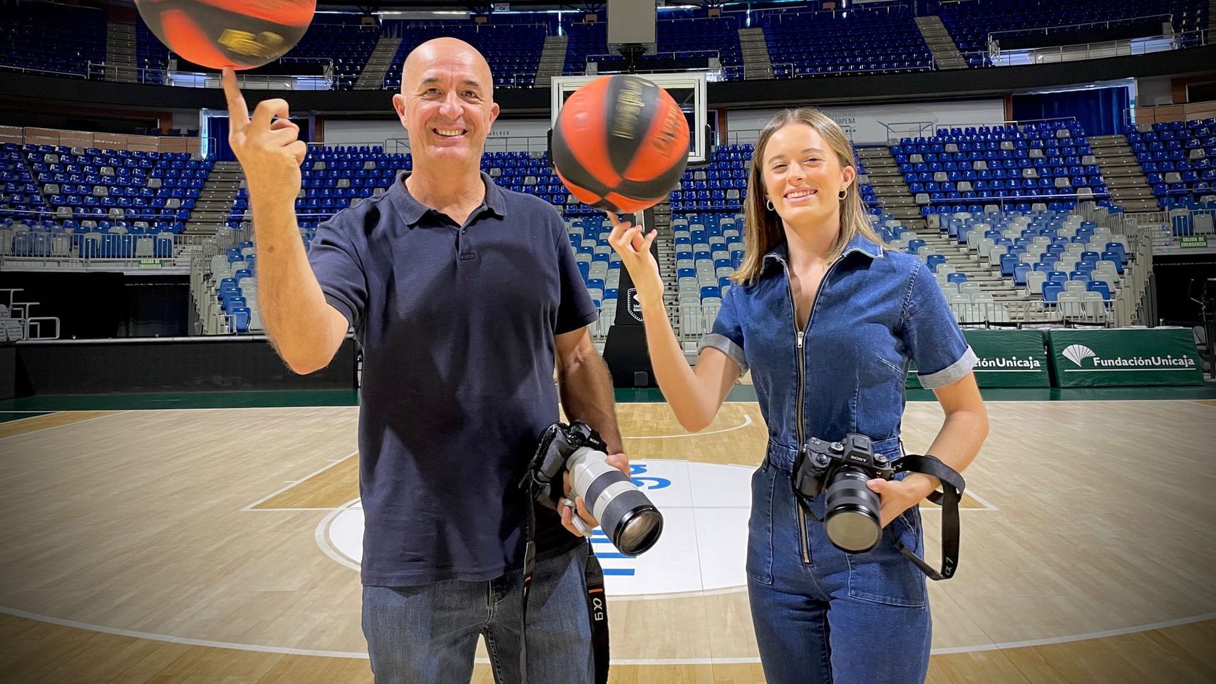 Mariano y Raisa Pozo, padre e hija tras el objetivo del Unicaja.