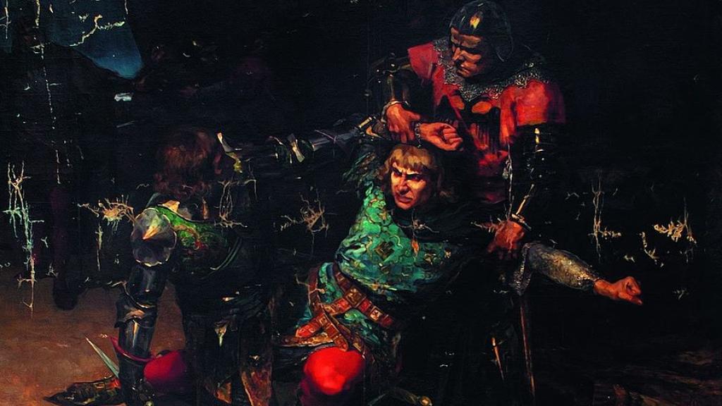 Muerte del rey Pedro I, Arturo Montero y Calvo. 1883