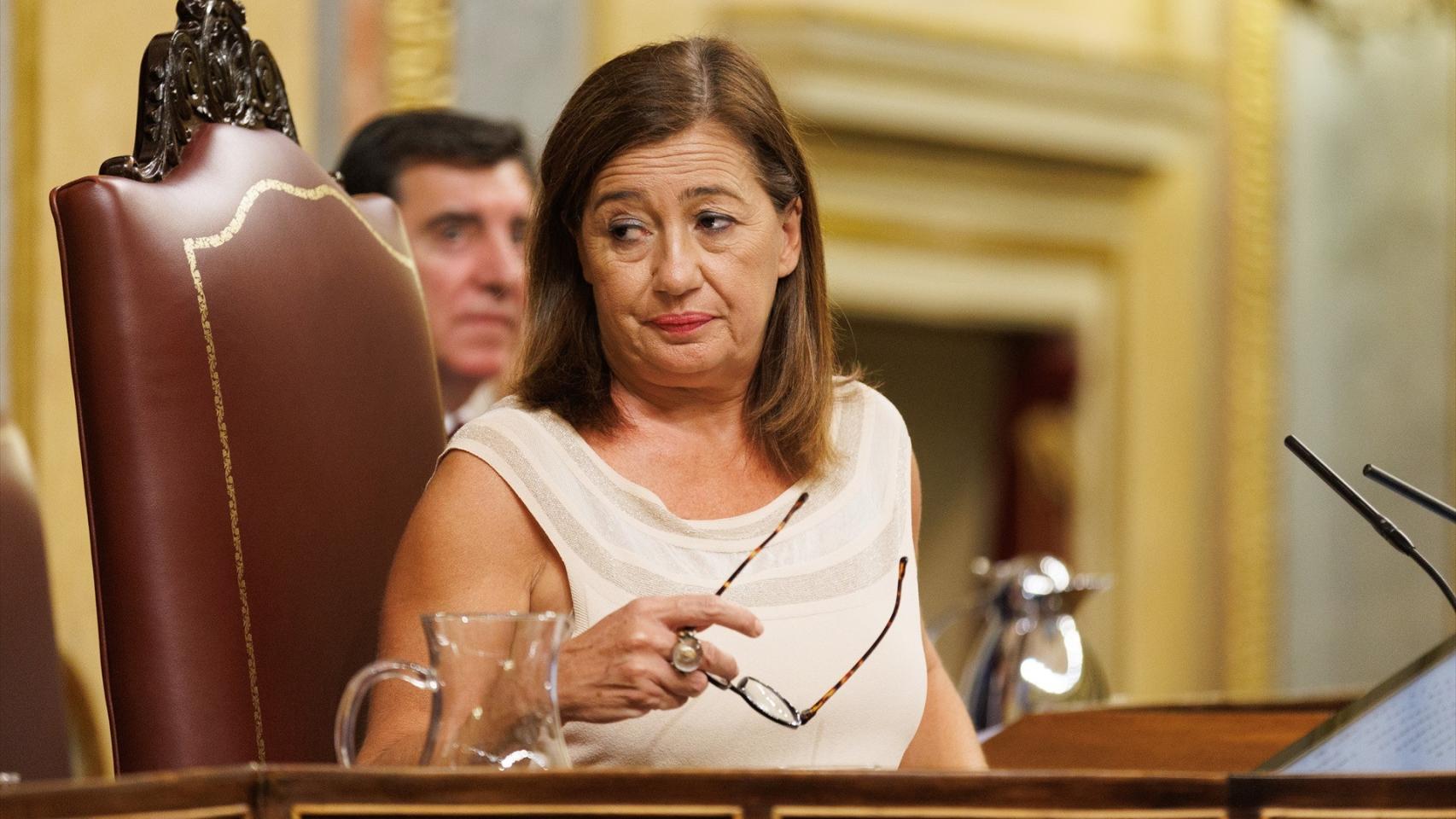 La presidenta del Congreso, Francina Armengol, durante el pleno de investidura del líder del Partido Popular Alberto Núñez Feijoo. Foto:  Eduardo Parra / Europa Press