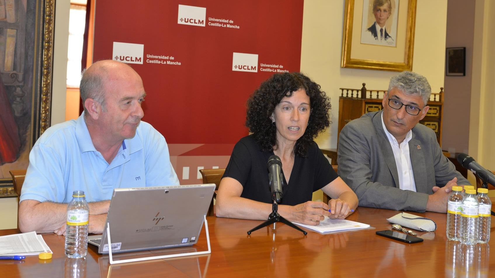 Juan Tomás Antequera, José Manuel Chicharro y Ángeles Carrasco. Foto: UCLM.