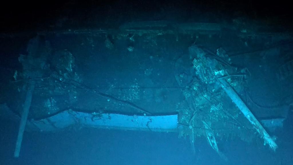 Restos del 'USS Yorktown' en el fondo del Pacífico.