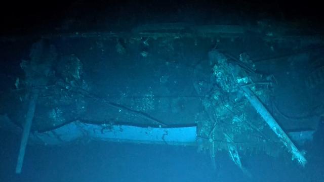 Restos del 'USS Yorktown' en el fondo del Pacífico.