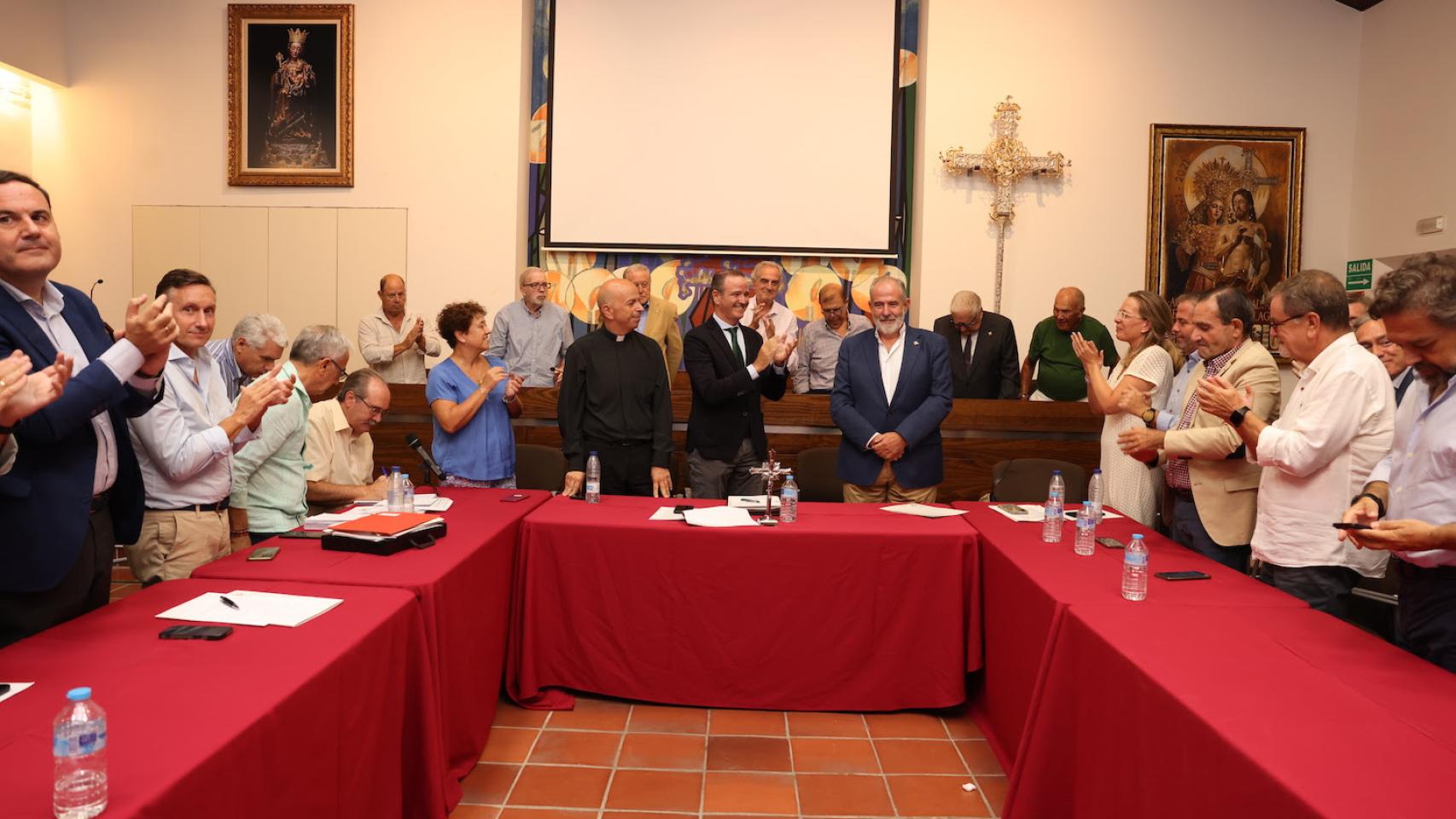 José Carlos Garín, durante su elección a presidente.