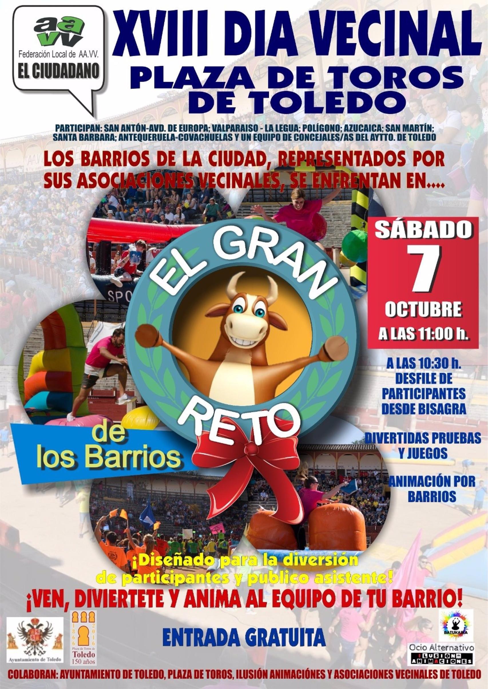 Cartel del 'Gran Reto de los Barrios'.