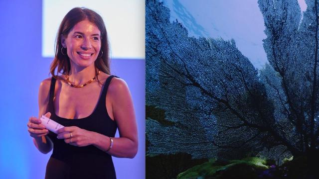 Ana de Santos durante la presentación en Madrid