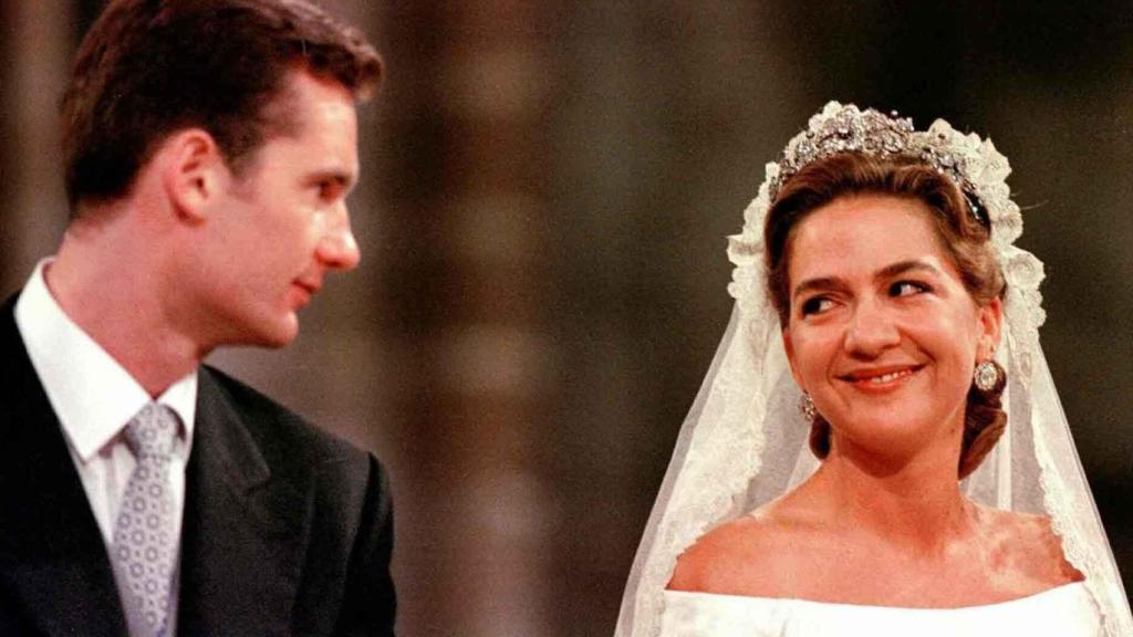 Iñaki Urdangarin y Cristina de Borbón el día de su boda.
