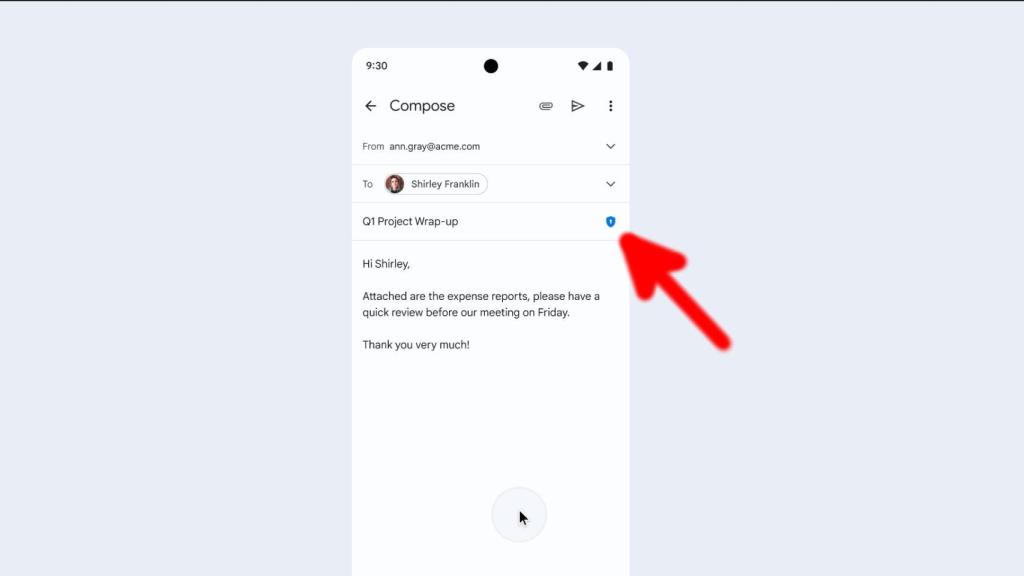 Nuevo indicador de correo cifrado en Gmail