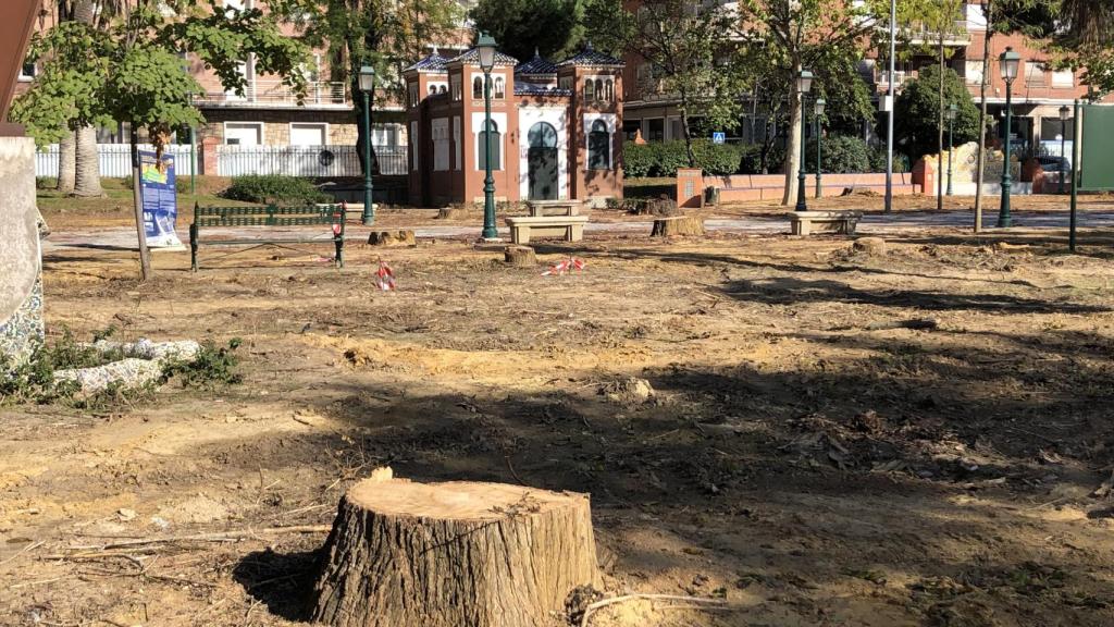 Jardines del Prado de Talavera, en una imagen del comienzo de las obras luego paralizadas