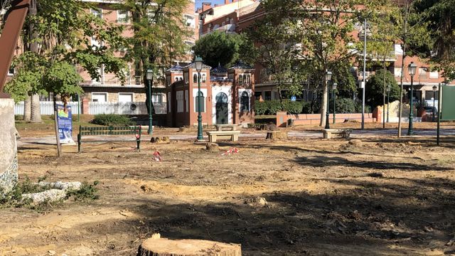 Jardines del Prado de Talavera, en una imagen del comienzo de las obras luego paralizadas