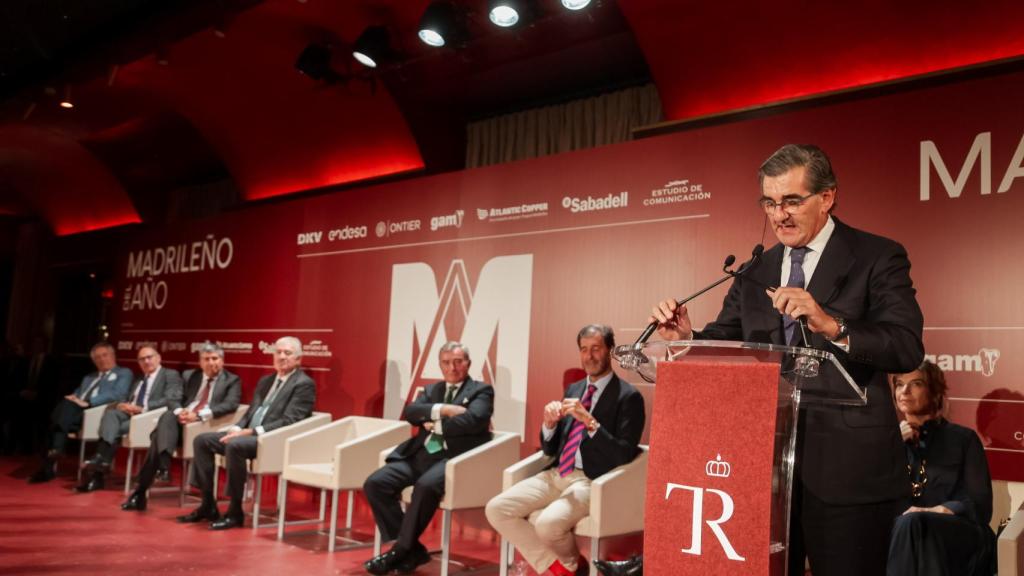 Juan Abarca interviene en el acto donde se le ha entregado el Premio al Madrileño del Año.