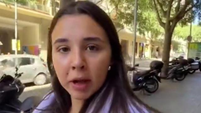 Captura del vídeo de Paula que se ha hecho viral.