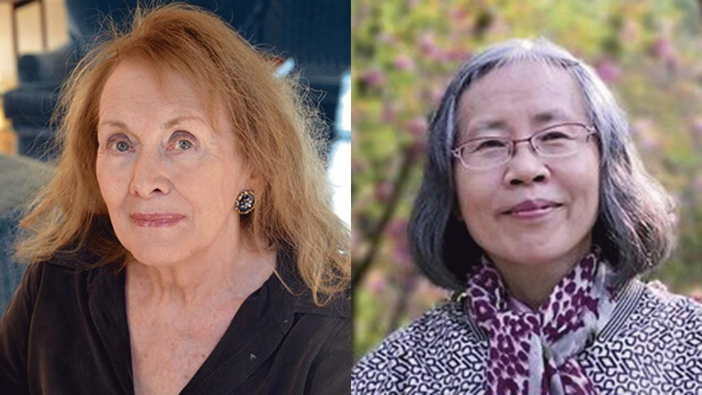 La escritora francesa Annie Ernaux y la escritora china Can Xue