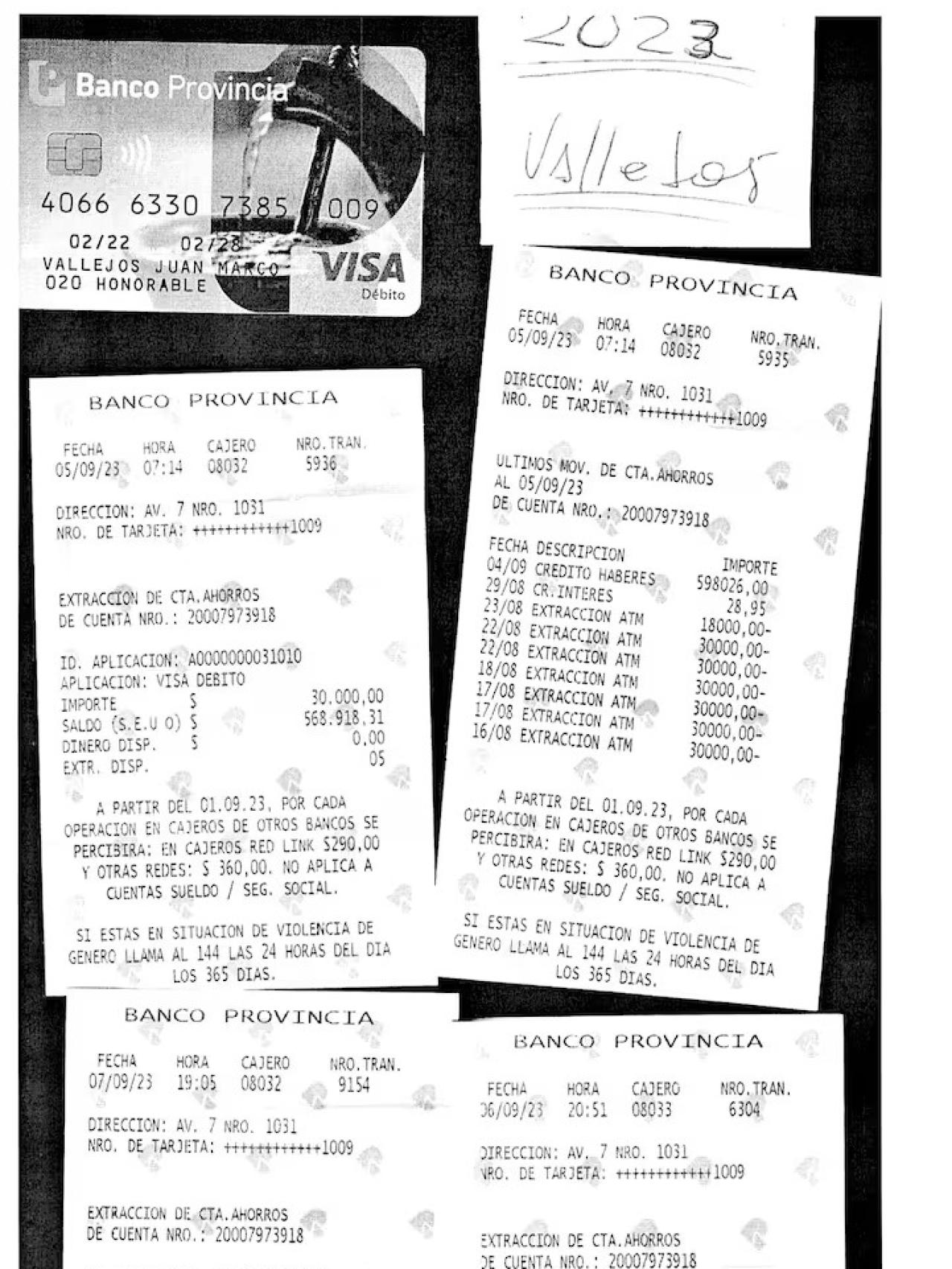 Transferencias bancarias efectuadas por Julio 'Chocolate' Rigau.