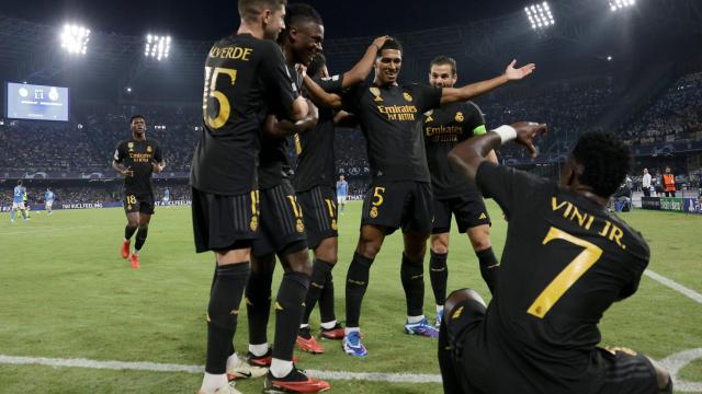 Bellingham celebra su gol con Vinicius
