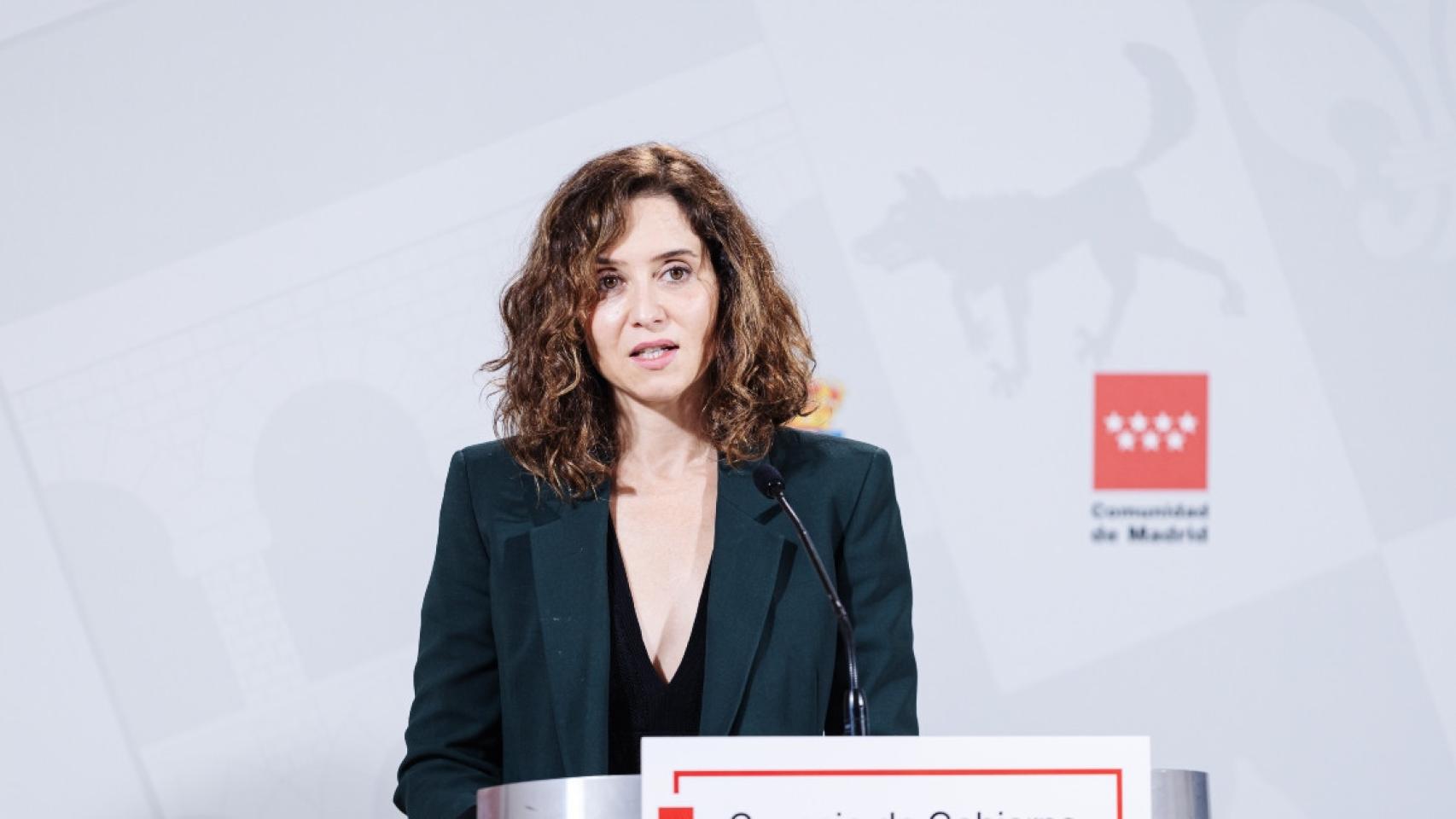 La presidenta de la Comunidad de Madrid, Isabel Díaz Ayuso.