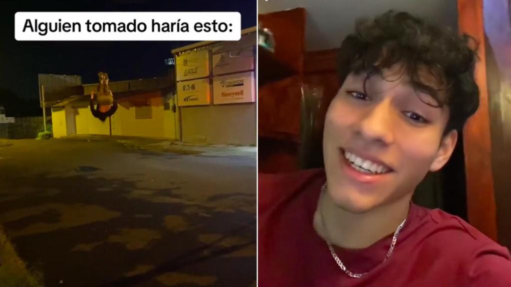 Capturas de los vídeos del 'tiktoker'.
