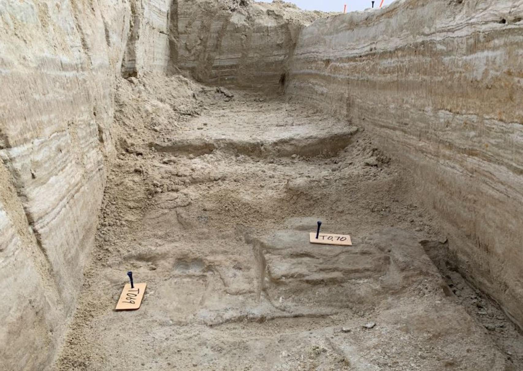 Lugar del hallazgo de algunas de las huellas.