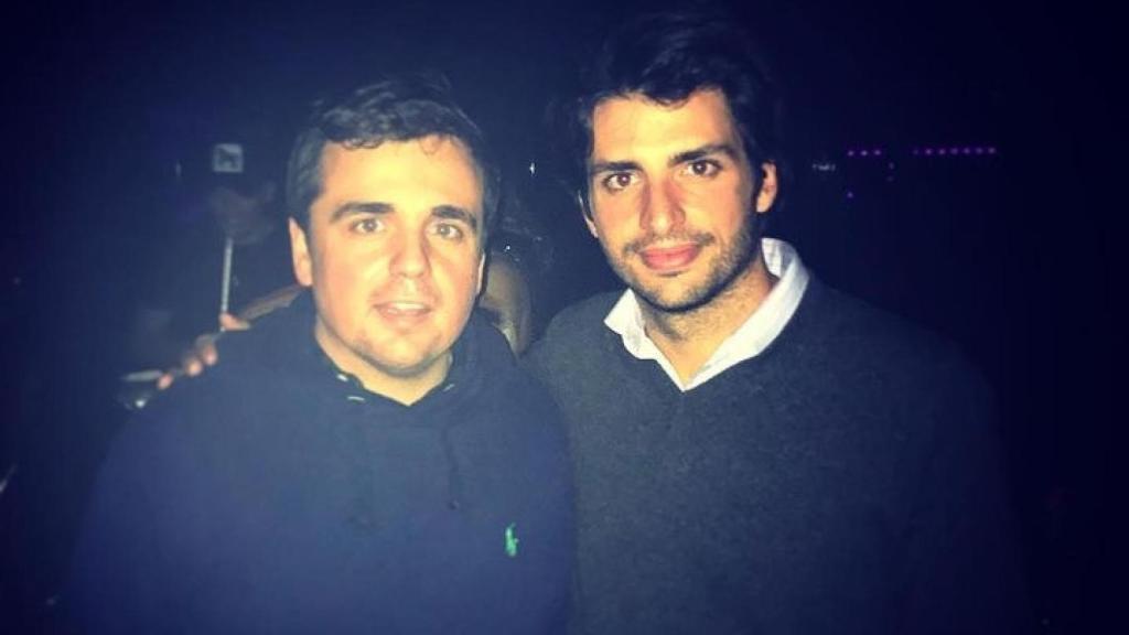 Salvador Martínez con Carlos Sainz.