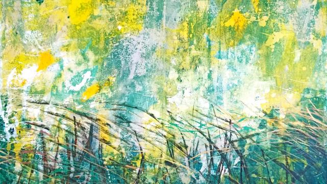 Detalle de una de las obras presentes en '25 anys Baleària', que abre en Dénia este viernes.