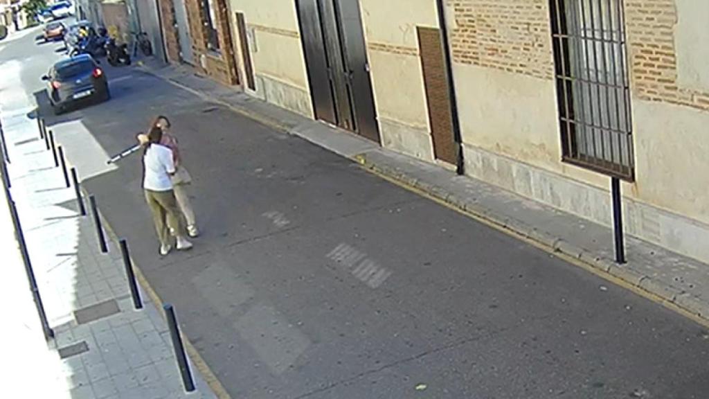 Momento del forcejeo en Nava del Rey