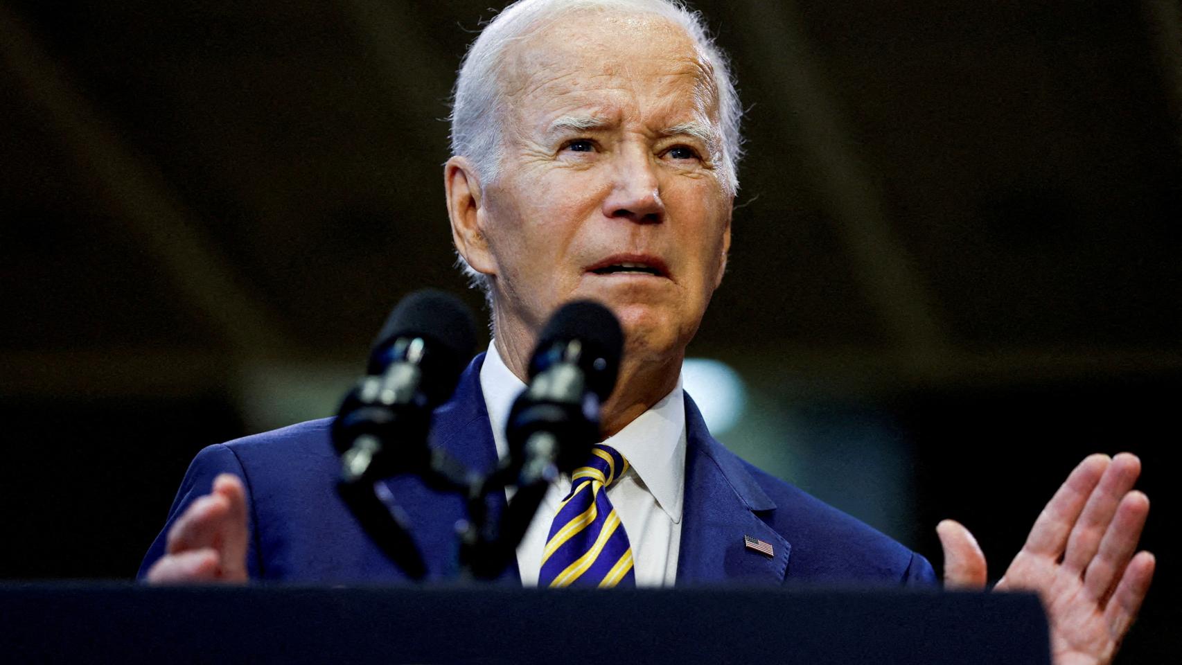 Biden en una comparecencia pública
