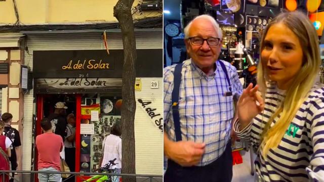 Capturas de los vídeos de la tienda de Antonio que se han hecho virales.