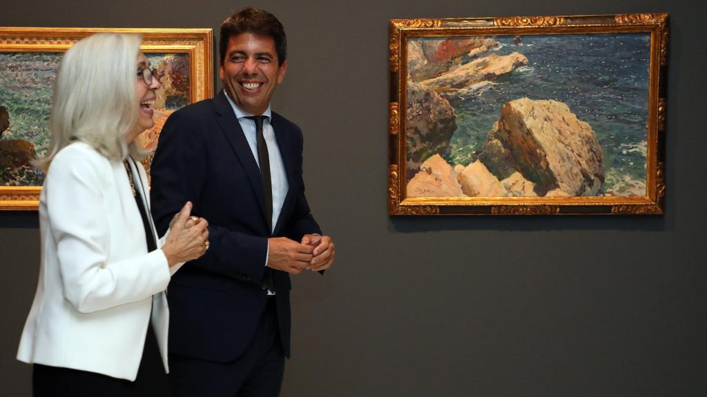 Carlos Mazón en la muestra ‘Sorolla a través de la luz’. EE
