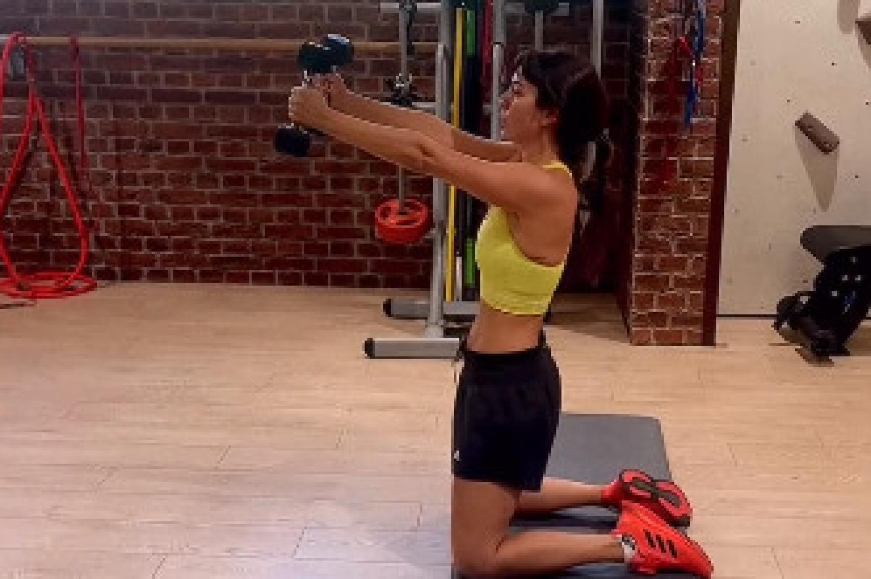 La actriz Blanca Suárez, entrenando.