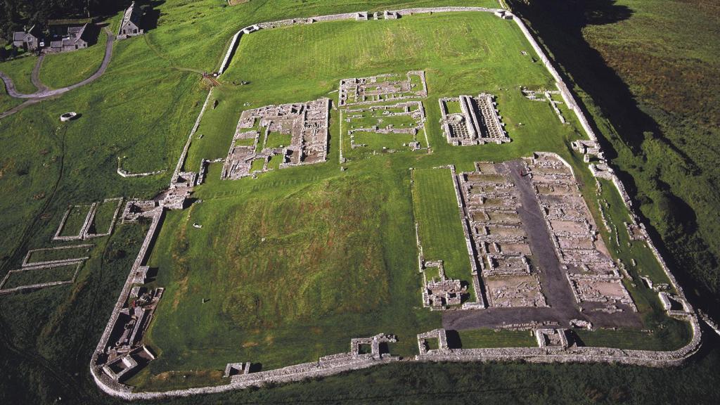 Fotografía del área del fuerte de Housesteads, tomada desde el este.