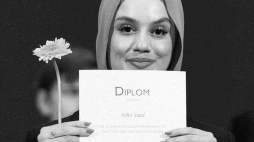 Soha Saad, víctima del atentado con bomba en Uppsala el 28 de septiembre.