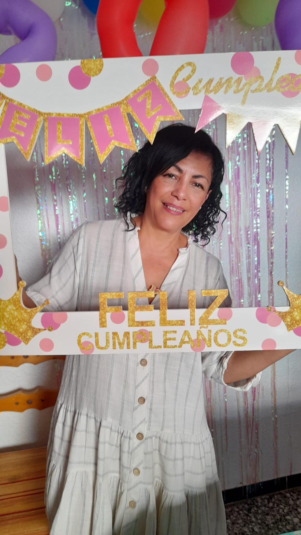 La difunta Olga Lucrecia, una bella ecuatoriana, de 56 años.