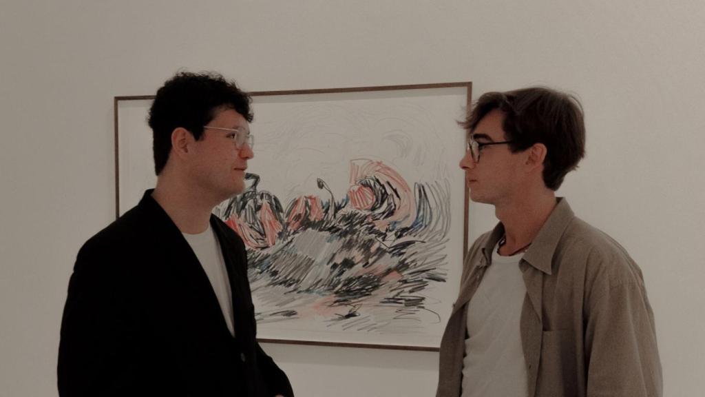 Jorge Mir y Juan Antonio Domínguez, en una exposición.
