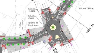 Plano de la futura rotonda en la avenida Galicia