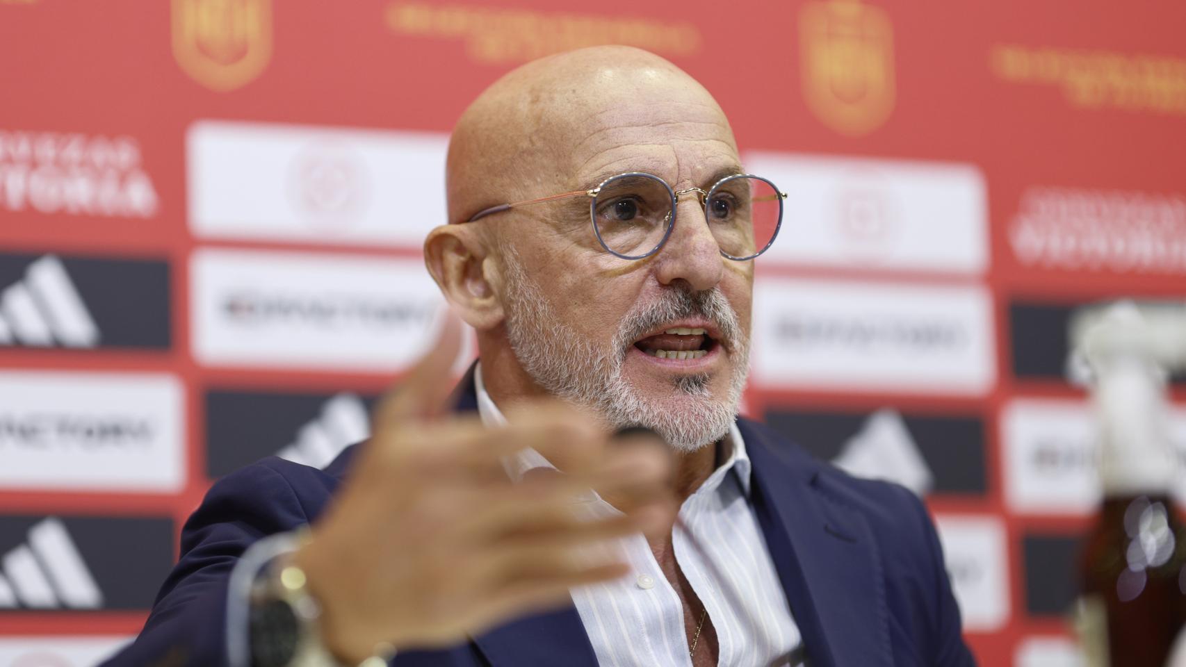 Luis de la Fuente, en la rueda de prensa