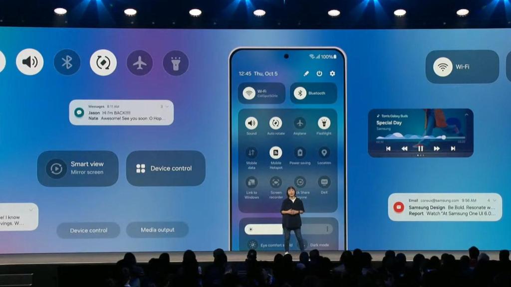 El nuevo panel de configuración de One UI 6 para móviles Samsung
