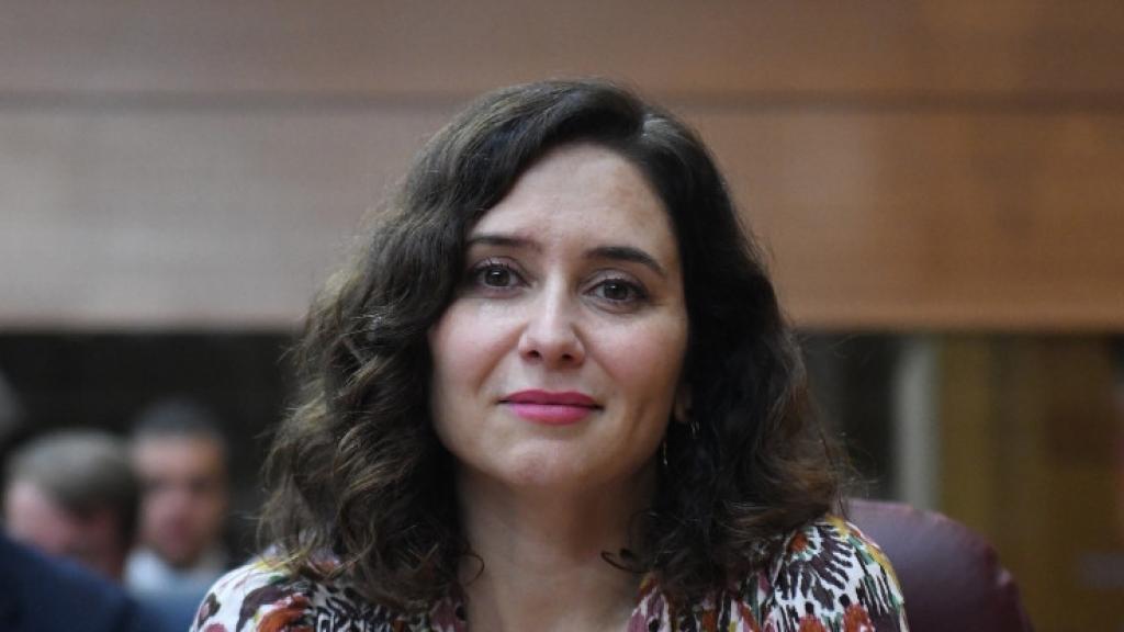 El consejero de Presidencia, Justicia y Administración Local, Miguel Ángel García, y la presidenta de la Comunidad de Madrid y del PP de Madrid, Isabel Díaz Ayuso.