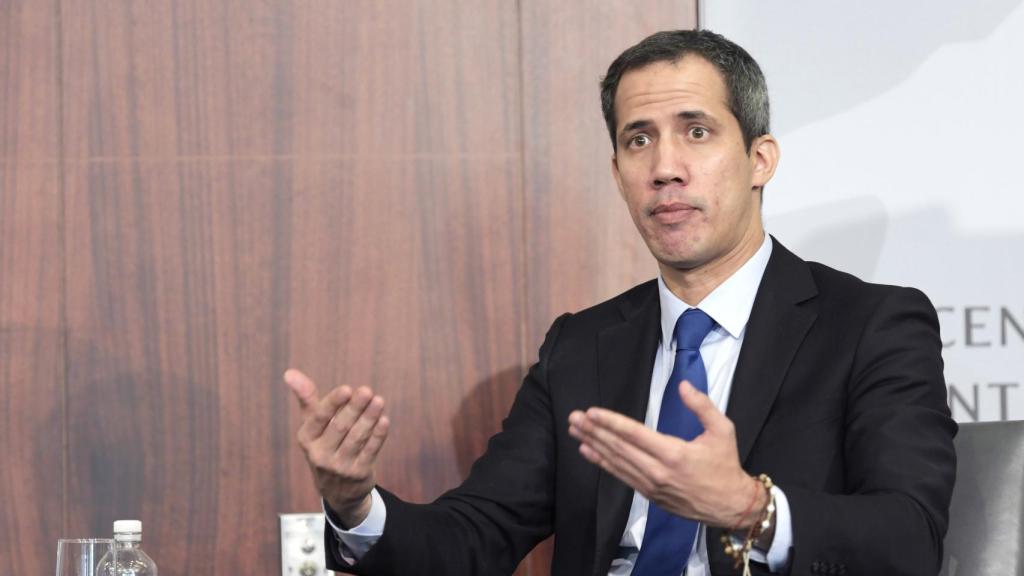 Juan Guaidó durante una charla en el Centro Internacional de Estudios Estratégicos (CSIS) en Washington (EEUU).