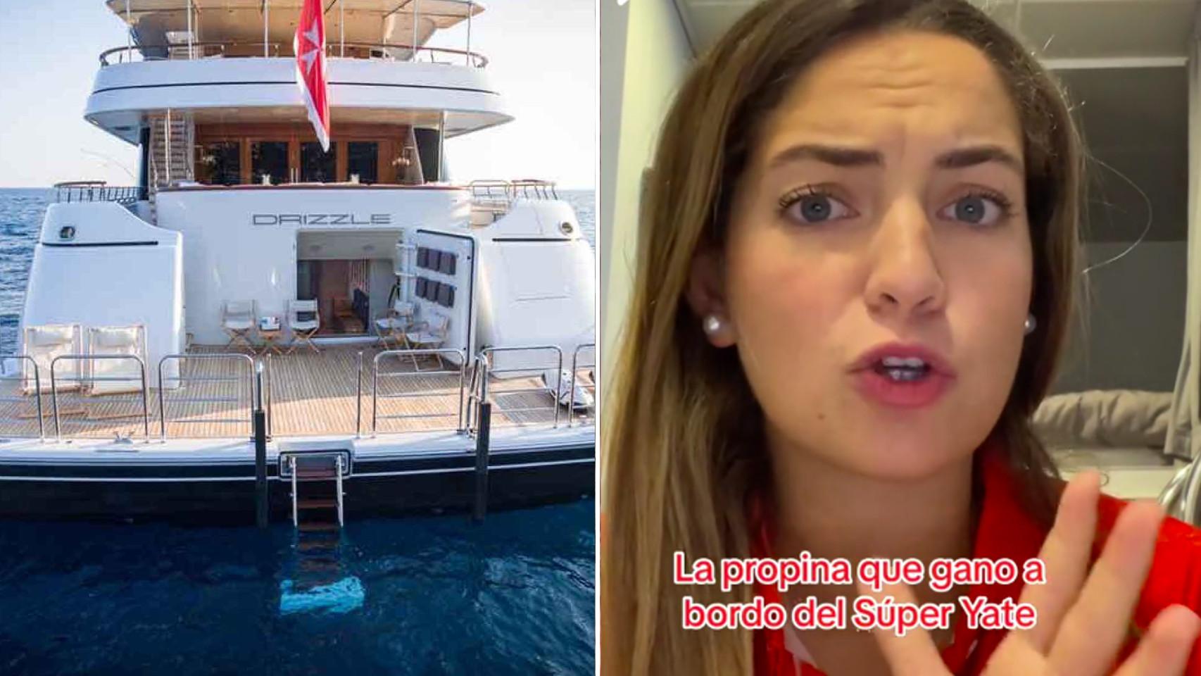 María es azafata en un yate de lujo y cuenta detalles de su trabajo en redes.