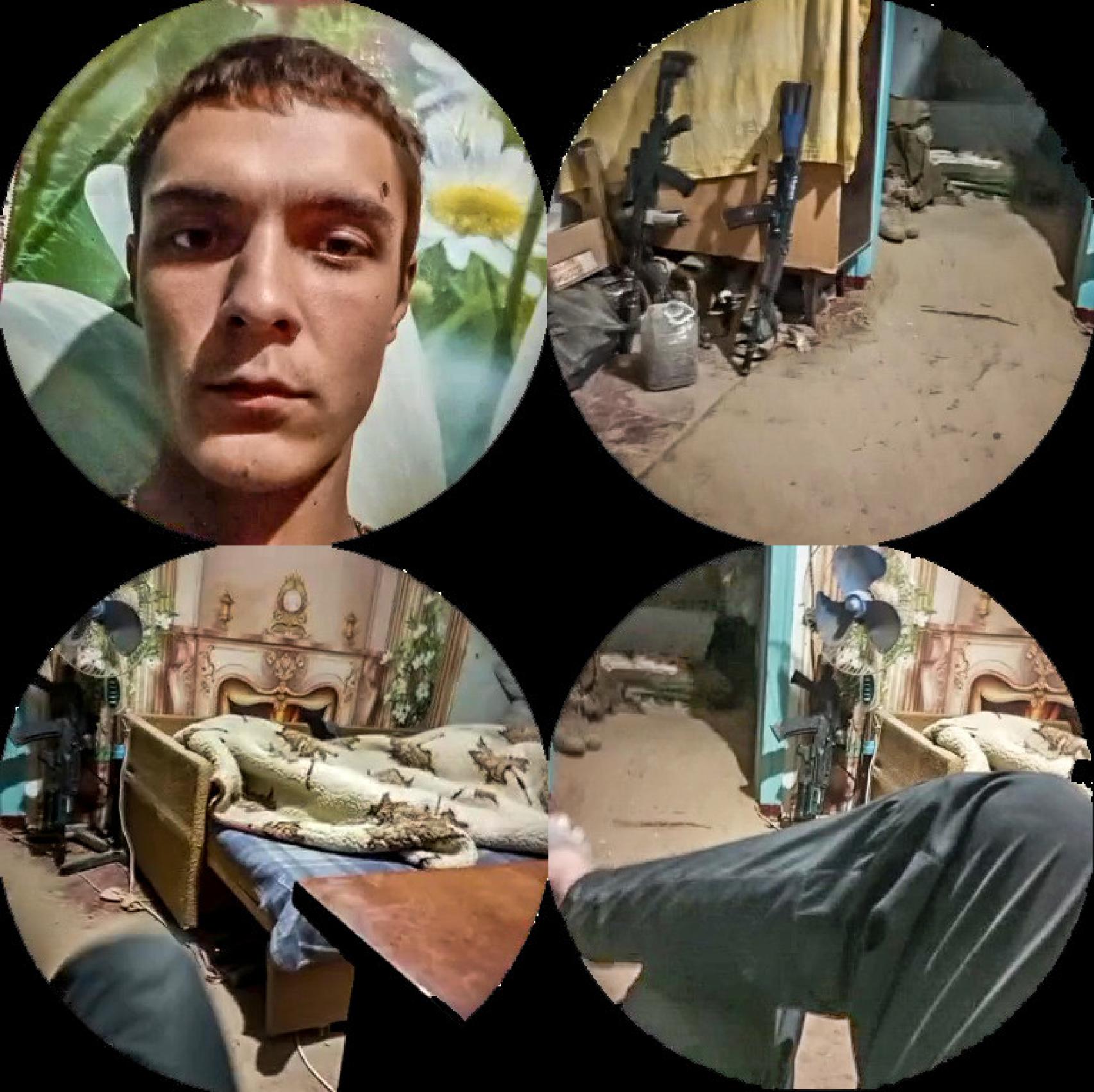 Maxim Loginov se grabó a sí mismo desde la casa de un ucraniano que su unidad confiscó para ser usada como cuartel en el Donetsk.