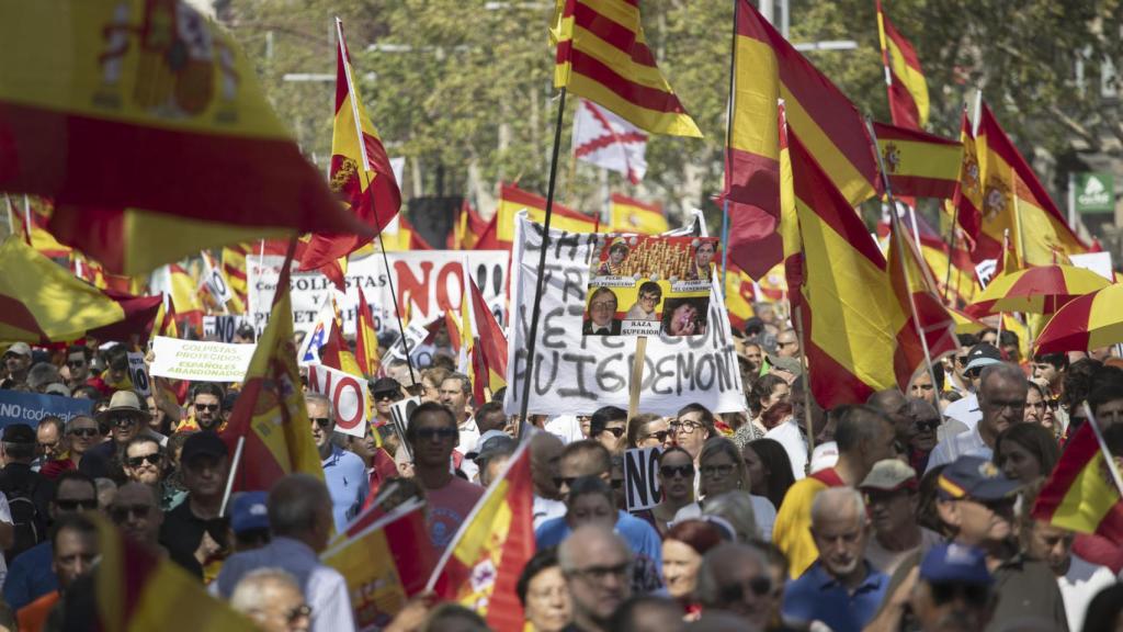 Manifestación contra la amnistía.