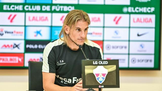 Sebastián Beccacece, en una rueda de prensa.