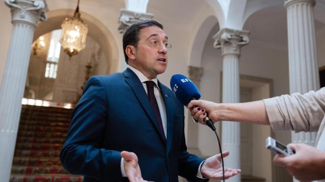 El ministro de Exteriores, José Manuel Albares, en el Palacio de Viana en Madrid.