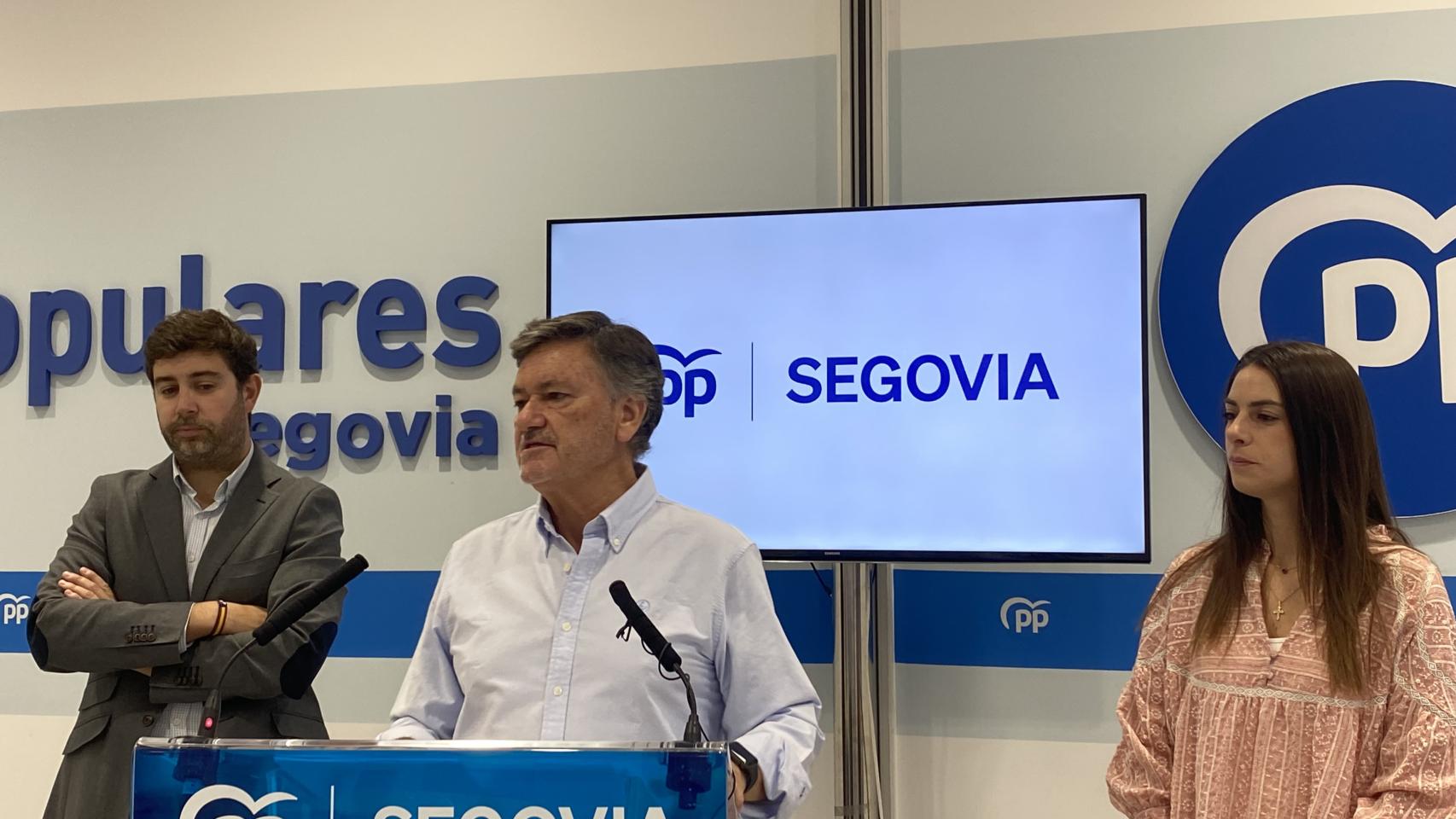 El secretario general del PPCyL, Francisco Vázquez, en Segovia