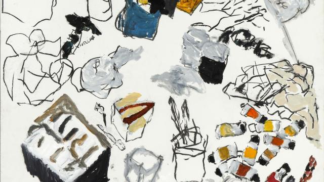 'Cosas sobre la mesa' (detalle), 2012. © Alberto Corazón, VEGAP, Madrid, 2023