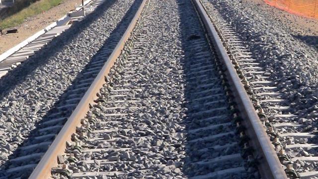 Imagen de archivo de las vías de un tren